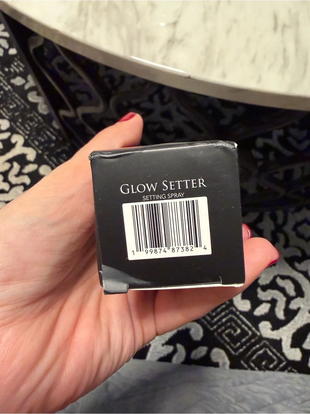 Artist Couture Glow Setter Setting Spray in Black & Gold Text